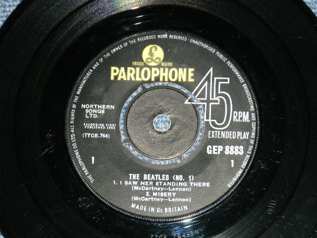 画像: THE BEATLES -No.1 (The PARLOPHONE Credt on Label Ring) ( Matrix # 1N/1N)  ( Ex++/A)Ex+++,B)Ex++) / 1963 UK ORIGINAL MONO Used 7"EP With PICTUER SLEEVE
