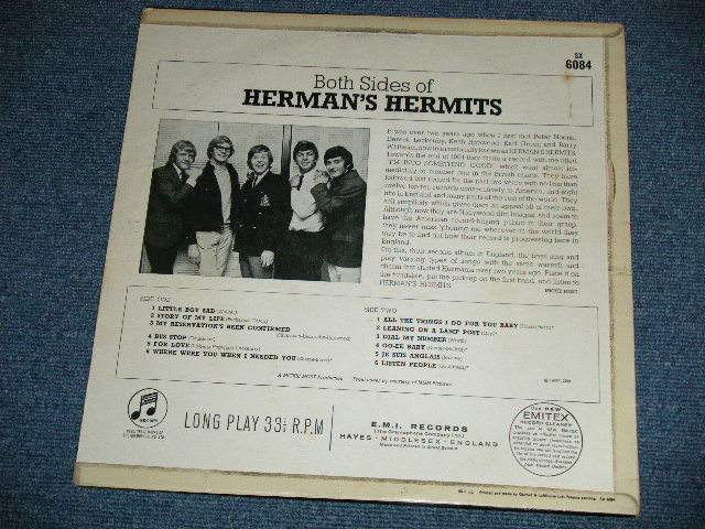 画像: HERMAN'S HERMITS -  BOTH SIDES OF ( Ex+/Ex+) / 1966 UK ENGLAND  ORIGINAL " BLUE Columbia Label"  MONO Used LP