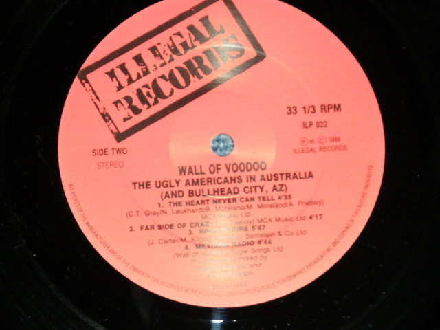 画像: WALL OF VOODOO - THE UGLY AMERICANS  ( MINT-/MINT-)  /1988 FRANCE FRENCH  ORIGINAL Used 12" 