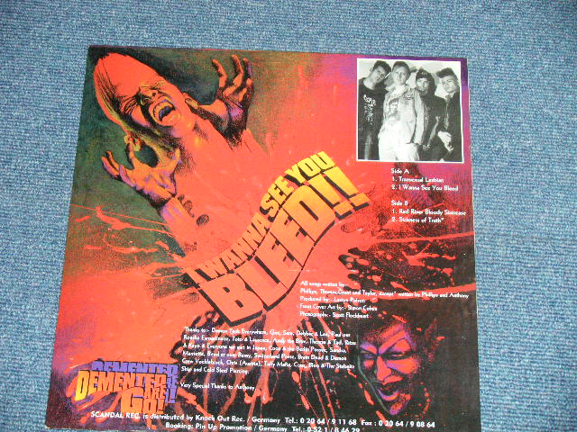 画像: DEMENTED ARE GO ! - I WANNA SEE YOU BLEED!!  ( Ex+++//MINT-)  / 19??  GERMAN ORIGINAL Used 10"LP 