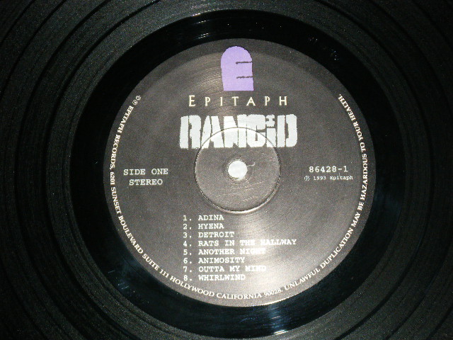 画像: RANCID - RANCID  ( Ex+++/MINT-)  / 1993 US AMERICA  ORIGINAL Used  LP