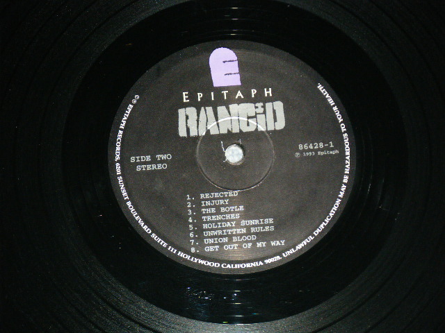 画像: RANCID - RANCID  ( Ex+++/MINT-)  / 1993 US AMERICA  ORIGINAL Used  LP