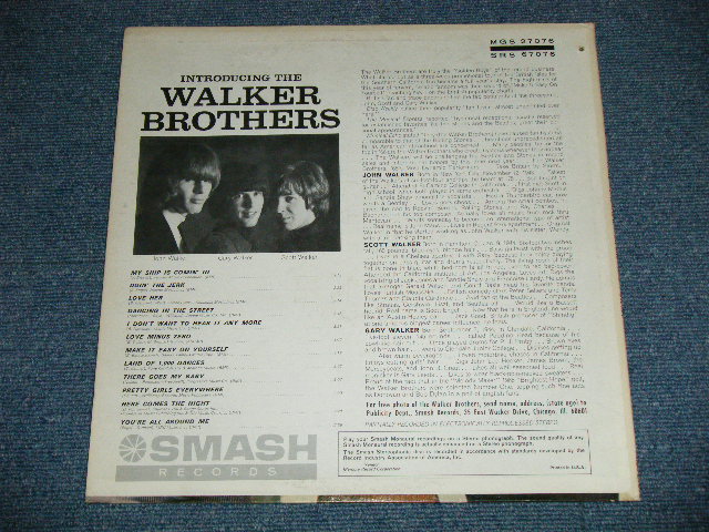 画像: The WALKER BROTHERS - INTRODUCING WALKER BROTHERS ( Ex++/Ex+++ B-2,3,4:Ex)  / 1965  US AMERICA ORIGINAL MONO  Used LP