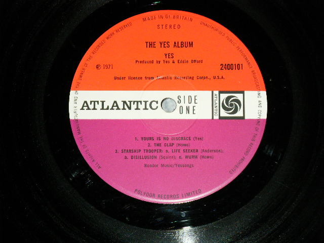 画像: YES -  THE YES ALBUM   ( Matrix # A1/B1) (Ex/Ex++)   / 1971 UK ENGLAND ORIGINAL 1st Press "RED & PLUM Label"  Used LP  