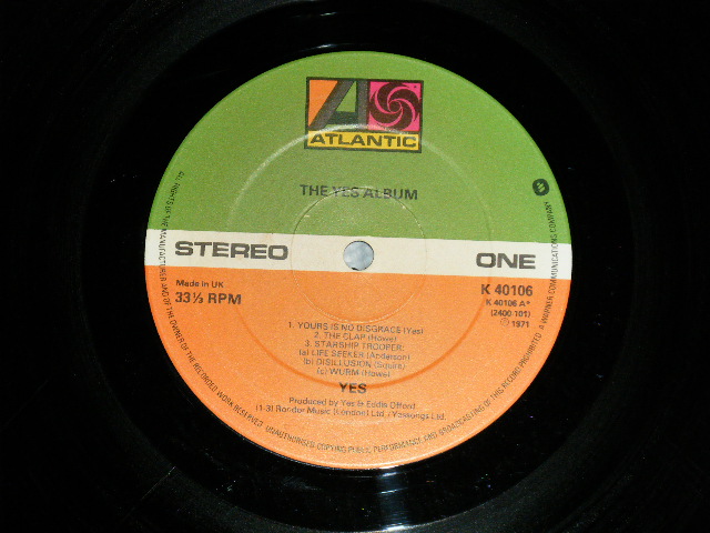 画像: YES -  THE YES ALBUM   ( Matrix # A-2/B-2) (Ex+++/MINT-   / 197?  UK ENGLAND REISSUE " RED & GREEN Label" Used LP  
