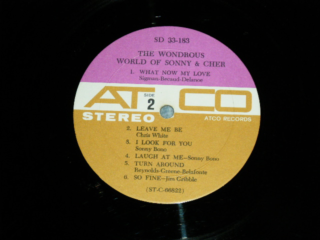 画像: SONNY & CHER -  THE WONDROUS WORLD OF SONNY & CHER  ( Ex+/Ex++ A-1,2:Ex-)  / 1966 US AMERICA ORIGINAL "PLUM & BROWN Label"  STEREO  Used  LP