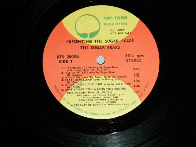 画像: The SUGAR BEARS ( With KIM CARNES ,Produced by JIMMY BOWEN)  - PRESENTING THE SUGAR BEARS   ( Ex-/Ex+ Looks:Ex) / 1972  US AMERICA ORIGINAL Used LP