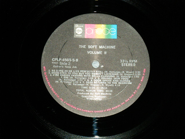 画像: THE SOFT MACHINE -  THE SOFT MACHINE VOLUME 2 (Ex+/Ex++ Looks:Ex+++) / 1969 US AMERICA ORIGINAL "2nd Press SINGLE COVER"  Used LP 