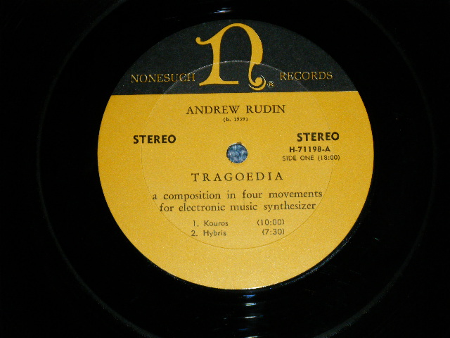 画像: ANDREW RUDIN - TRAGOEDIA ( SYNTHESIZER  ) ( Ex+/Ex+++ )  / 1970's US AMERICA ORIGINAL  Used LP 