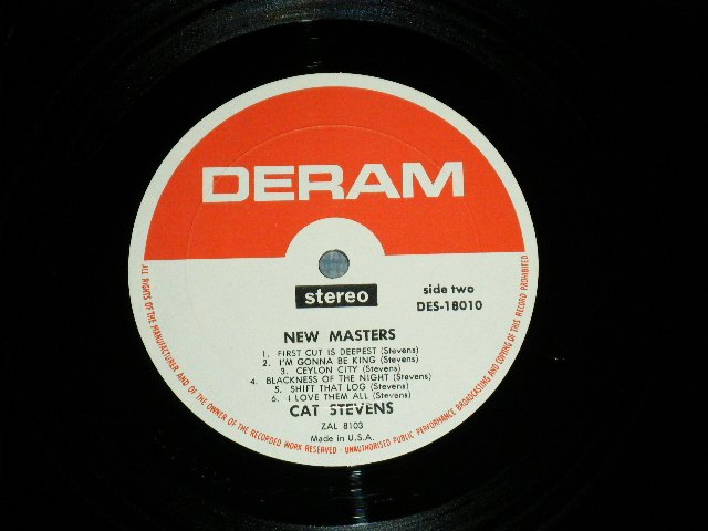 画像: CAT STEVENS - NEW MASTERS ( Ex+/Ex+++ Looks: Ex++) / 1968 US AMERICA ORIGINAL Used LP 