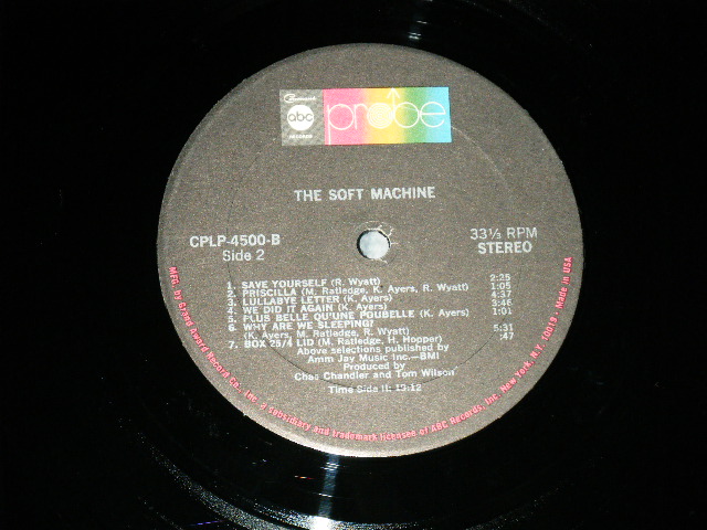 画像: THE SOFT MACHINE -  THE SOFT MACHINE (2nd Press Jacket : NO PICTURE on FRONT) (Ex++/MINT- : BB)  / 1969 US AMERICA 2nd Press Jacket Used LP 