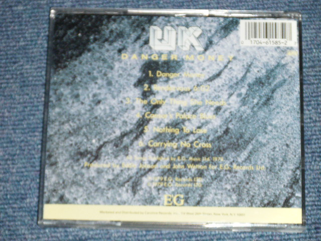 画像: UK U.K. - DANGER MONEY (MINT/MINT)  / 1990 US AMERICA ORIGINAL Used CD 