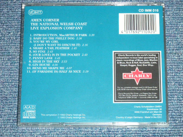画像: AMEN CORNER - The NATIONAL WELSH COAST LIVE EXPLOSION COMPANY (SEALED )  / 1993 UK ENGLAND  "BRAND NEW SEALED" CD