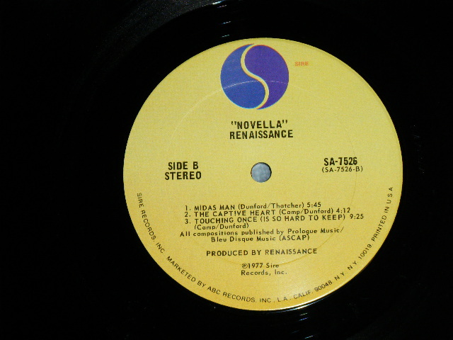 画像: RENAISSANCE - NOVELLA  ( MINT-/MINT- Looks:Ex+++ ) / 1977  US AMERICA ORIGINAL  Used LP 