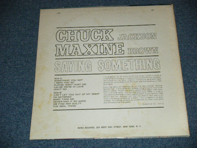 画像: CHUCK JACKSON & MAXINE BROWN - SAYING SOMETHING / 1965 US AMERICA ORIGINAL MONO Used LP 