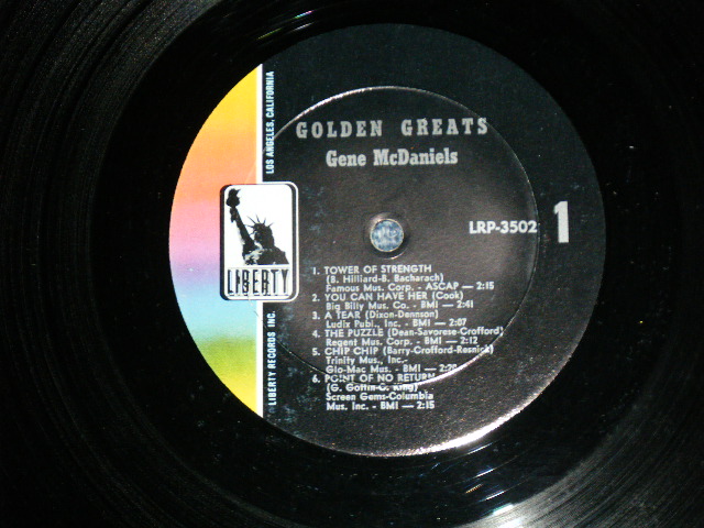 画像: GENE McDANIELS (EUGENE MCDANIELS  ) - GOLDEN GREATS ( Ex-/Ex+++ )  / 1966  US AMERICA ORIGINAL  MONO Used LP   