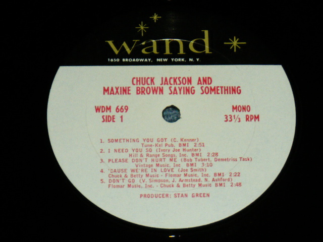 画像: CHUCK JACKSON & MAXINE BROWN - SAYING SOMETHING / 1965 US AMERICA ORIGINAL MONO Used LP 