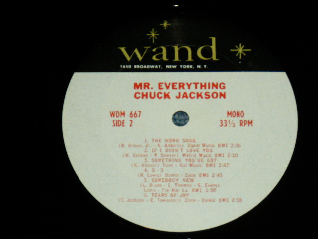 画像: CHUCK JACKSON - MR. EVERYTHING / 1965 US AMERICA ORIGINAL MONO Used LP 