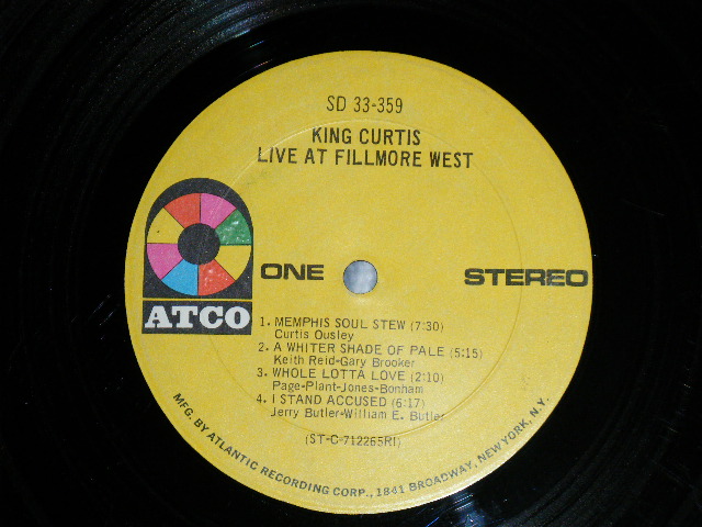 画像: KING CURTIS - LIVE AT TFILLMORE WEST ( Ex-/Ex- Looks:VG+++ )  / 1971 US AMERICA ORIGINAL USED LP 