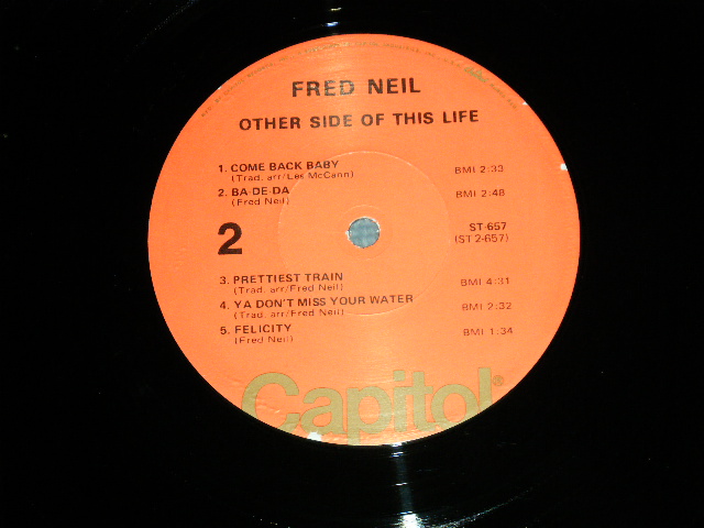 画像: FRED NEIL - OTHER SIDE OF THIS LIFE (Ex+++/Ex+++ ) /  1974?  US AMERICA ORIGINAL  2nd Press "ORANGE Label"  Used LP 