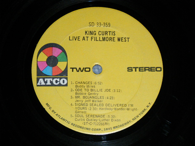 画像: KING CURTIS - LIVE AT TFILLMORE WEST ( Ex-/Ex- Looks:VG+++ )  / 1971 US AMERICA ORIGINAL USED LP 