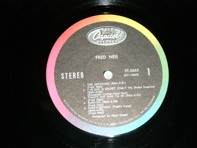 画像: FRED NEIL - FRED NEIL( with EVERYBODY TALKIN')  (Ex+/Ex+++ ) /  1966 US AMERICA ORIGINAL 1st Press "COLOR PHOTO on BACK COVER"  STEREO Used LP 