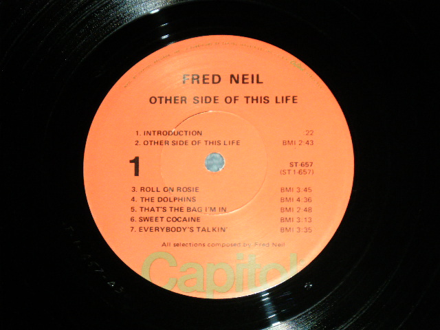 画像: FRED NEIL - OTHER SIDE OF THIS LIFE (Ex+++/Ex+++ ) /  1974?  US AMERICA ORIGINAL  2nd Press "ORANGE Label"  Used LP 