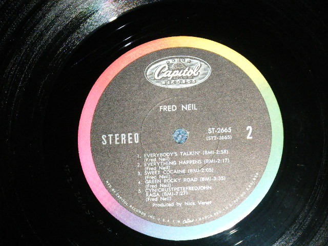 画像: FRED NEIL - FRED NEIL( with EVERYBODY TALKIN')  (Ex+/Ex+++ ) /  1966 US AMERICA ORIGINAL 1st Press "COLOR PHOTO on BACK COVER"  STEREO Used LP 