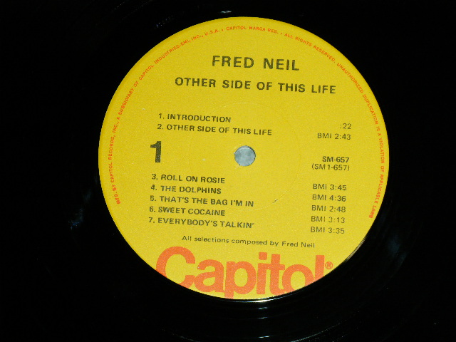 画像: FRED NEIL - OTHER SIDE OF THIS LIFE (Ex+++/MINT- ) /  US AMERICA REISSUE Used LP 