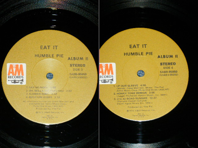 画像: HUMBLE PIE - EAT IT(With Booklet) (Matrix # SABB-1-95050-R6/SABB-2-95050-R2#2/SABB-3-95050-X6#1/SABB-4-95050-R2#2)  ( Ex+++/Ex+++  D:Ex+)   / 1973? US AMERICA  "CAPITOL Record Club release" "BROWN Label" Used 2-LP's 