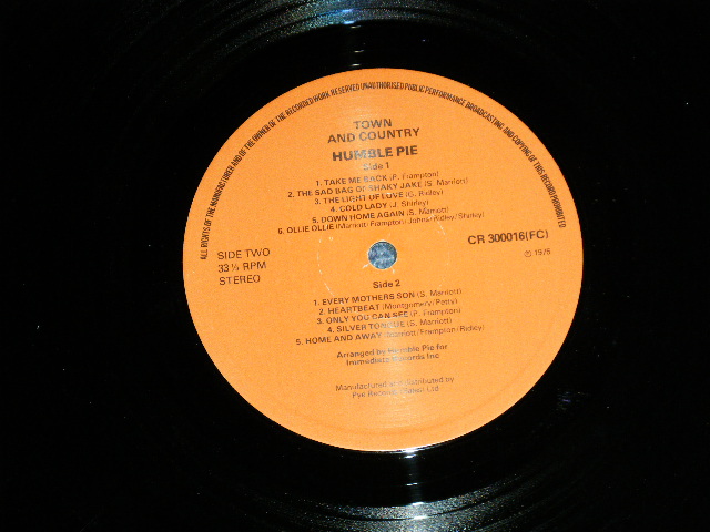 画像: HUMBLE PIE -  TOWN AND COUNTRY  ( Ex++/MINT- )   / 1976 UK ENGLAND REISSUE Used LP 