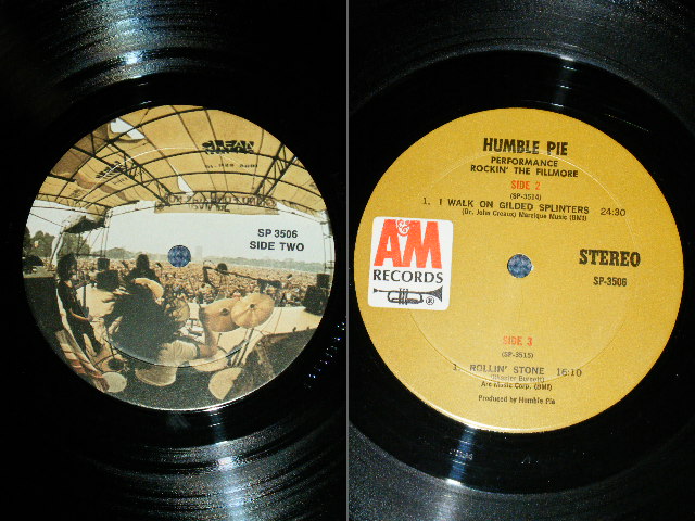 画像: HUMBLE PIE - PERFORMANCE ROCKIN' THE FILMORE (Matrix #A)SIDE1 SP 3513 M-1 MR △16315(1)  STERLING RL  B)  SP 3514 RE-1 M-1 Repl MR △16315-X(7)    C)SIDE-3 SP 3506 Side# SP-3515-RE-1 M-1 MR STERLING   D)SIDE4 SP 3516 M-1 MR △16316-X(3) STERLING RL)  "MR/MONARCH PRESS in CA" (MINT-/MINT-) / 1974 US AMERICA ORIGINAL "CUSTOM & BROWN Label"   Used 2-LP