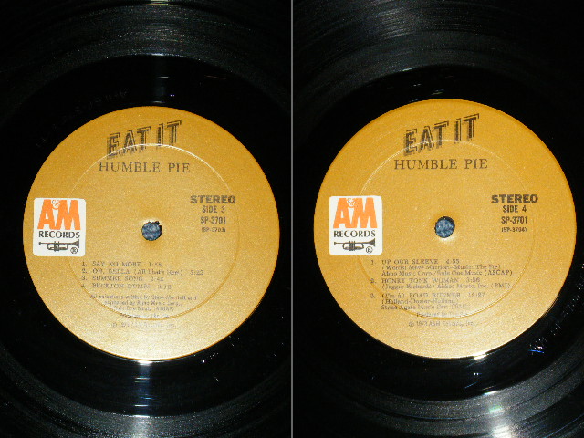 画像: HUMBLE PIE - EAT IT(With Booklet) (Matrix # T3/T1/T1/(RE-1)T3 )  ( VG+++/Ex+++)   / 1973 US AMERICA  ORIGINAL "BROWN Label" Used 2-LP's 