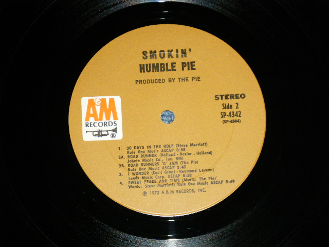 画像: HUMBLE PIE - SMOKIN' (Matrix # (RE-1)-P4/(RE-1)-P4 )  ( Ex++/Ex+++ Looks:Ex++)   / 1973 US AMERICA  ORIGINAL "BROWN Label" Used LP