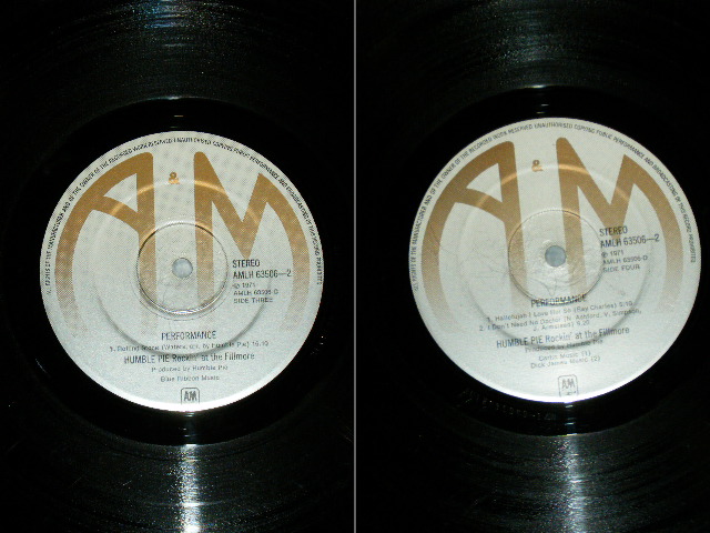 画像: HUMBLE PIE - PERFORMANCE ROCKIN' THE FILMORE  (Matrix #A-1/B-1/C-1/D-1 )  ( Ex/Ex+++ )   / 1974 UK ENGLAND "2nd Press Label"  Used 2-LP