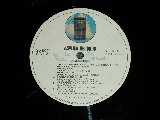 画像: JONI MITCHELL  - FOR THE ROSES ( "ST-AS-722647 MO"on Label : B-SideHave EAGLES Label...Mistake) (Matrix #  ST-AS-722647-BB V  △17398(7)/ ST-AS-722648-BB  V2 AT 1 △17398X(4))( VG++/Ex++ ) / 1972 US AMERICA ORIGINAL "1st Press  Label"  Used LP 