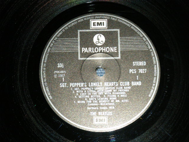 画像: The BEATLES -  SGT.PEPPERS LONELY HEARTS CLUB BAND  ( Matrix # YEX 637-3 HTM /YEX 638-3 HTM) ( Ex-/MINT- ) / UK ENGLAND  REISSUE "1970's Version-