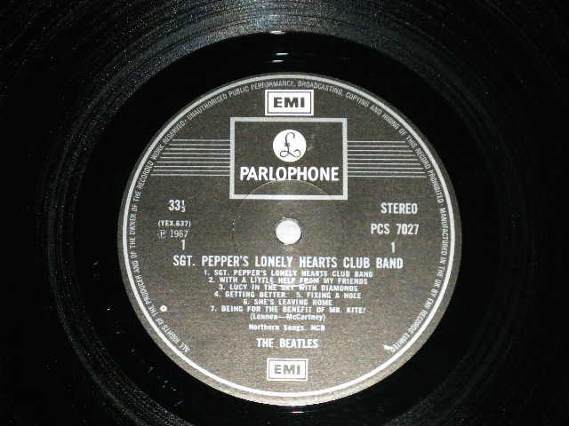 画像: The BEATLES -  SGT.PEPPERS LONELY HEARTS CLUB BAND  ( Matrix # YEX 637-6-1-1-/YEX 638-6-1-3) ( Ex+/MINT : EDSP ) / UK ENGLAND  REISSUE "1970's Version" Used LP 