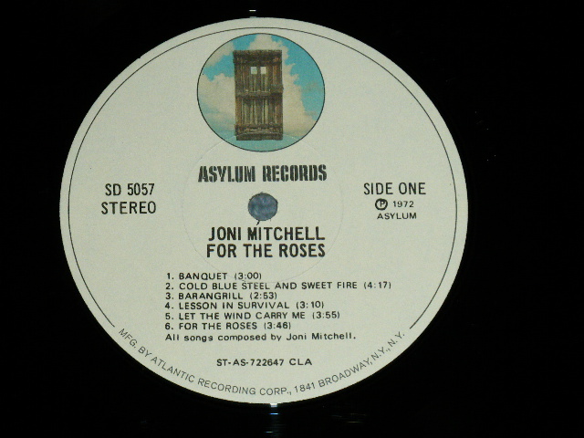 画像: JONI MITCHELL  - FOR THE ROSES ( "ST-AS-722647 CLA"on Label) (Matrix #  ST-AS-722647-A / ST-AS-722648-A 11T) ( Ex++, Ex/MINT- ) / 1972 US AMERICA ORIGINAL "1st Press  Label"  Used LP 
