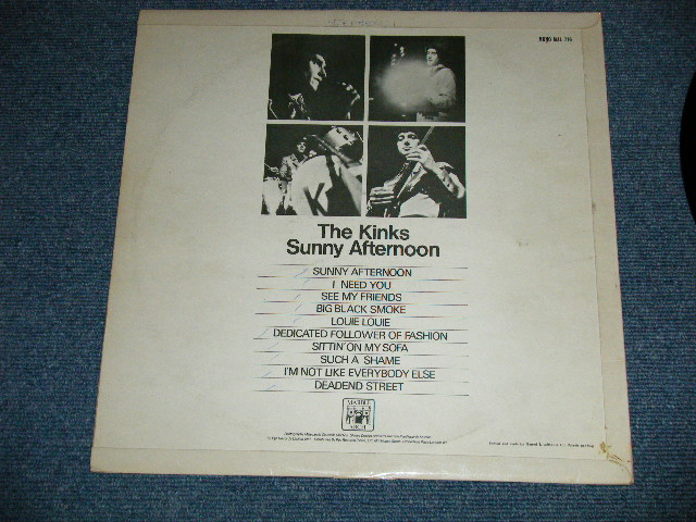 画像: THE KINKS - SUNNY AFTERNOON ( Ex++/Ex++) / 1967 UK ENGLAND ORIGINAL MONO Used LP 