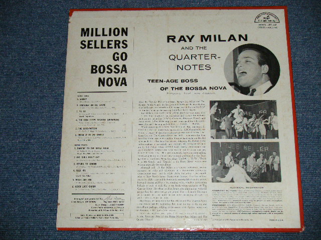 画像: RAY MILAN and The QUARTER-NOTES - MILLION SELLERS GO BOSSA NOVA : TEEN-AGE BOSS OF THE BOSSA NOVA  ( Ex++/Ex++ Looks: Ex+)  / 1963  US AMERICA ORIGINAL  MONO  Used LP 