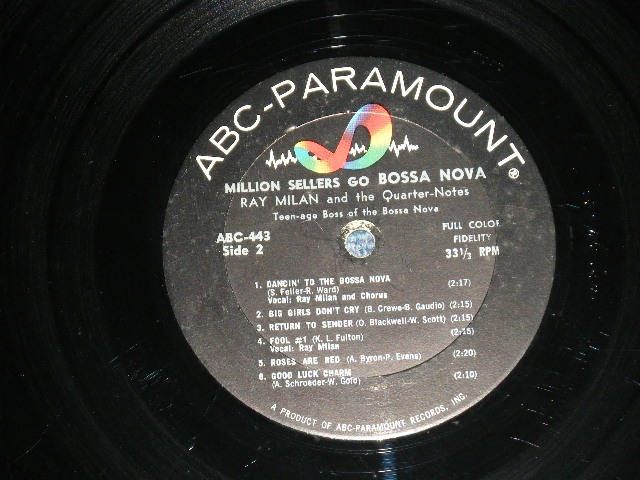 画像: RAY MILAN and The QUARTER-NOTES - MILLION SELLERS GO BOSSA NOVA : TEEN-AGE BOSS OF THE BOSSA NOVA  ( Ex++/Ex++ Looks: Ex+)  / 1963  US AMERICA ORIGINAL  MONO  Used LP 