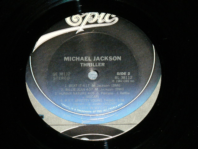 画像: MICHAEL JACKSON - THRILLER ( Ex++/Ex+++ : PRINT MISS LABEL) / 1982 US AMERICA ORIGINAL Used LP  