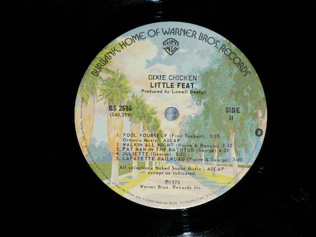 画像: LITTLE FEAT -  DIXIE CHICKEN (Matrix # BS-1-2686  40398-A-1, W-1 / BS-2-2686 LW3 ) ( Ex/Ex++) / 1974 Version  US AMERICA 2nd Press "BURBANK STREET " Label   Used LP 