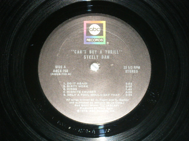 画像: STEELY DAN - CAN'T BUY A THRILL(Ex++/Ex,Ex+++)  / 1972  US AMERICA ORIGINAL 1st Press " BLACK Label" Used LP 