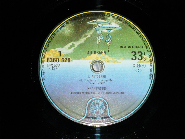 画像: KRAFTWERK - AUTOBAHN ( Ex+++/Ex+ Looks:Ex+++ )   / 1974 UK ENGLAND  ORIGINAL "EMBOTH Jacket" Used LP