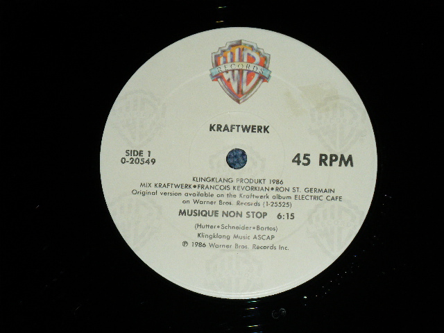 画像: KRAFTWERK -  MUSIQUE NON STOP ( Ex++/Ex+++) / 1986 US AMERICA ORIGINAL Used 12"