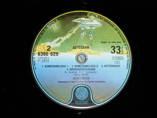 画像: KRAFTWERK - AUTOBAHN ( Ex+++/Ex+ Looks:Ex+++ )   / 1974 UK ENGLAND  ORIGINAL "EMBOTH Jacket" Used LP