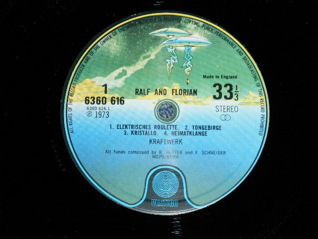 画像: KRAFTWERK -  RALF AND FLORIAN  ( Ex+++/MINT- )   / 1973 UK ENGLAND  ORIGINAL "EMBOTH Jacket" & "STARSHIP Label" Used LP