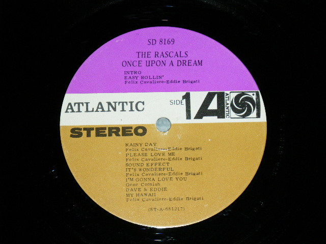画像: THE RASCALS - ONCE UPON A  DREAM (Matrix # STA-681217-1S / STA-681218-1S ) ( Ex+/Ex+ ) / 1968 US AMERICA ORIGINAL "PLUM(PURPLE) & BROWN LABEL"  STEREO  Used   LP 